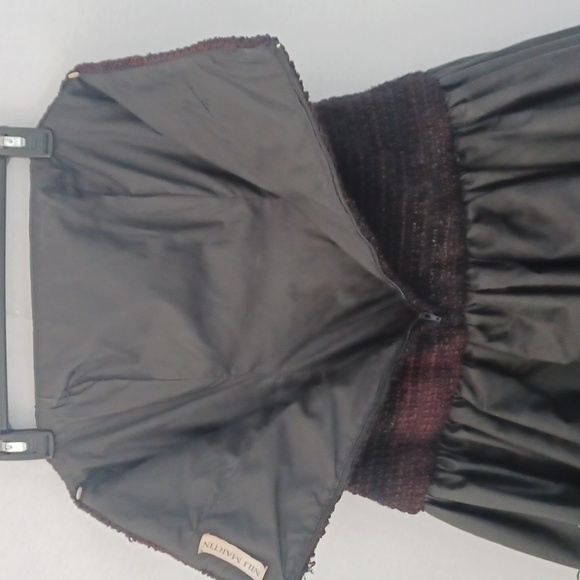 Vintage Nili Martin Cocktail Dress, Dark Brown Skirt, Varigated Brown Top, Sz 10 - Picture 3 of 12